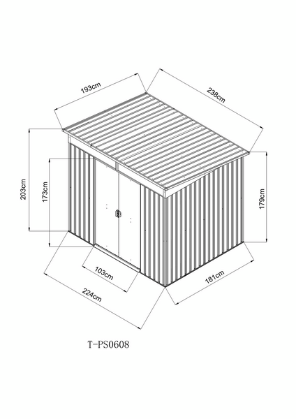 Varastovaja Goodiy 4,1m² metallinen