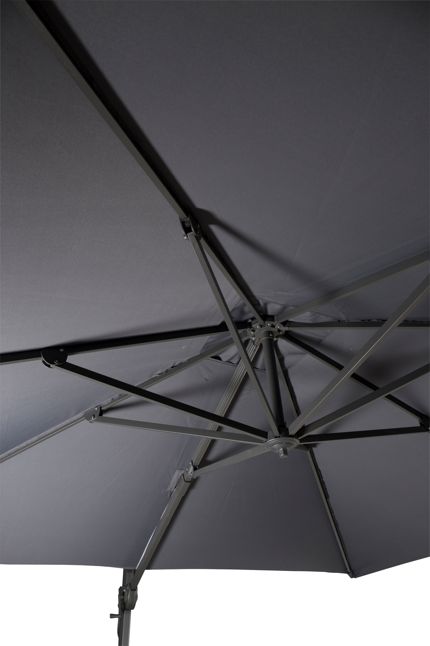 PARASOLL CELLO LOTUS SVART GRÅ STÄLL