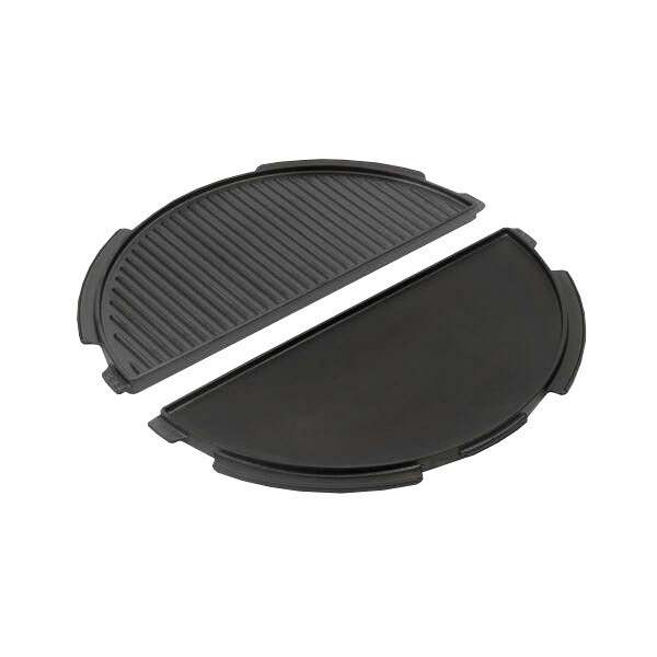 Valurautainen Plancha-levy Big Green Egg puolikuu 2-puoleinen XL