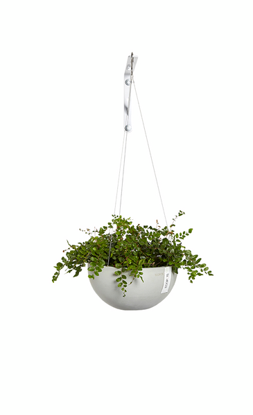 Amppeli Ecopots Brysseli 33cm valkoharmaa