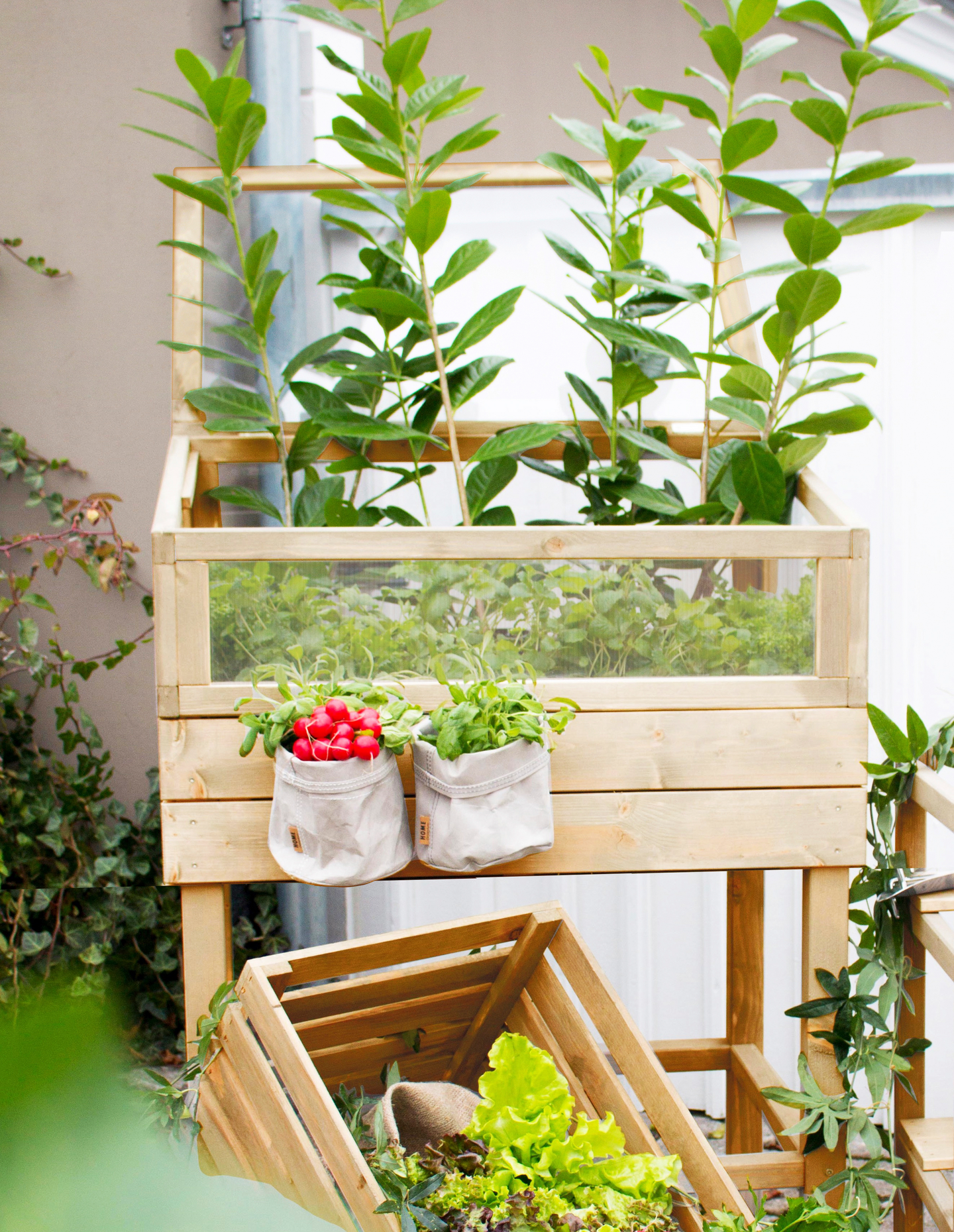 Viljelylaatikko jalallinen Estwood 79x48x97/108cm