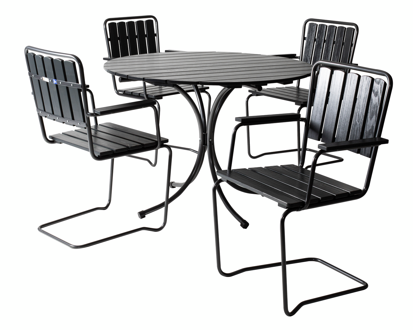 Pöytä Varax Suvisaari pyöreä musta/harmaa