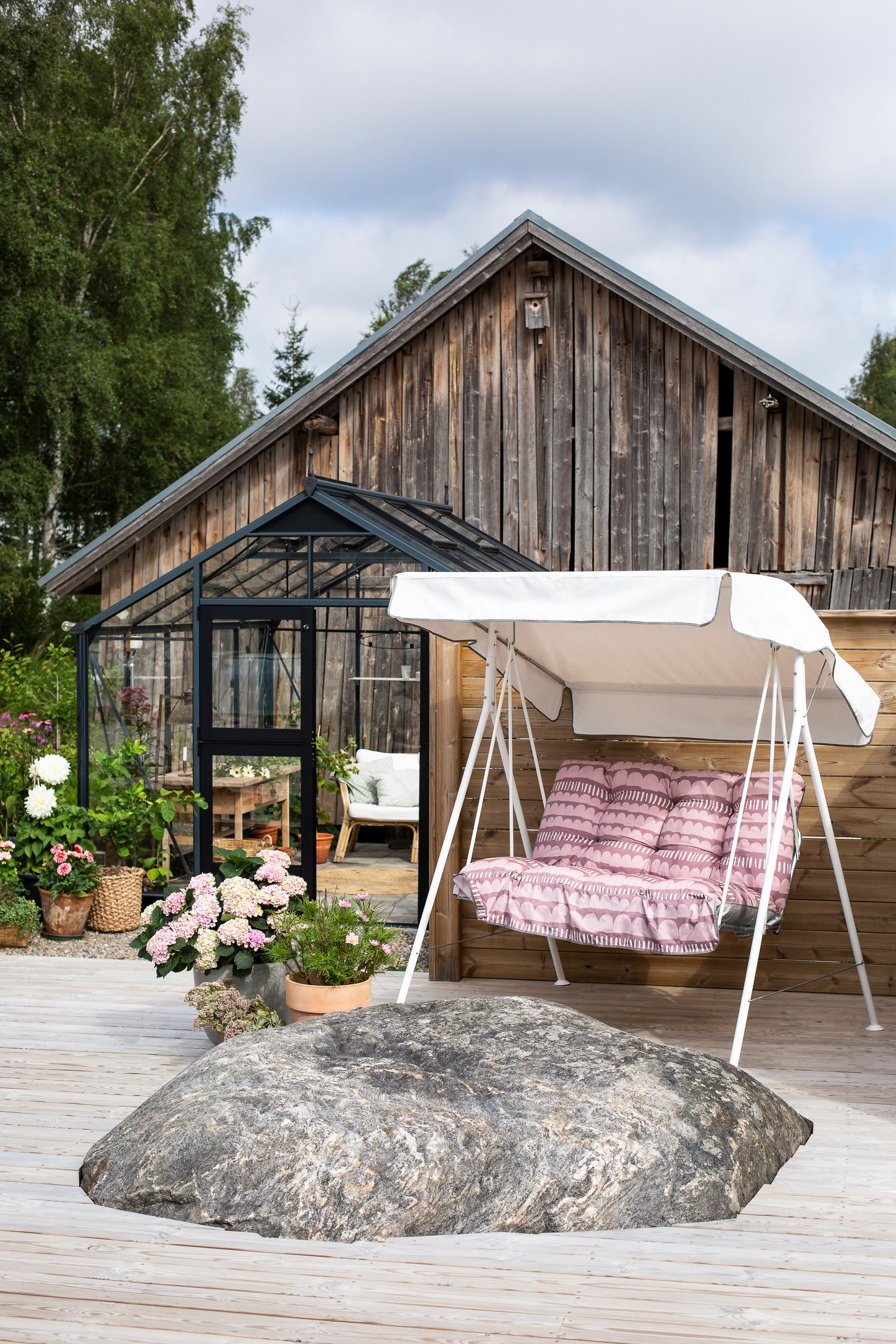 Keinu Varax Duo 2-istuttava Stormskär roosa