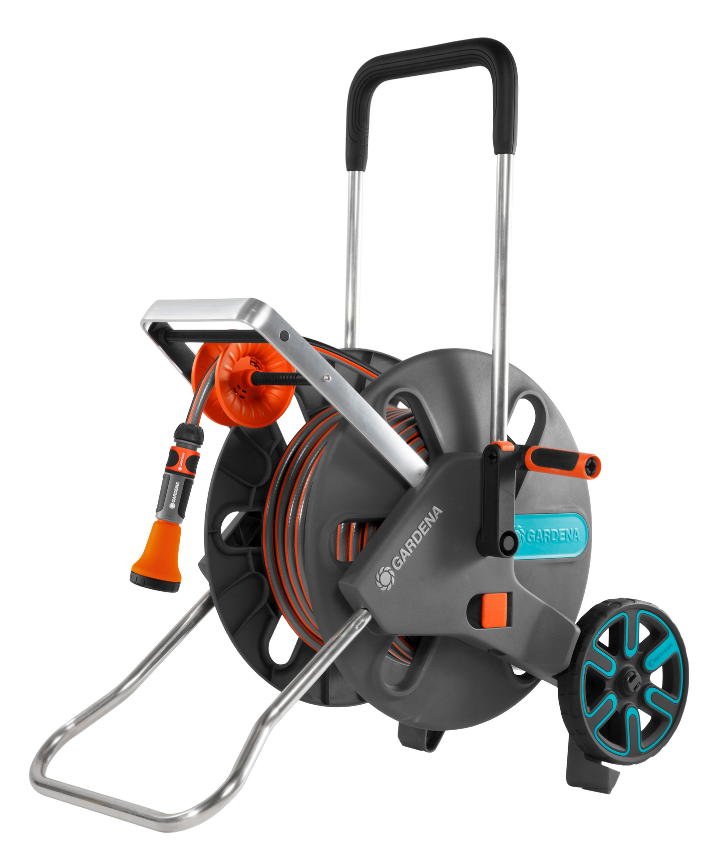 Letkuvaunu Gardena CleverRoll L Easy -sarja Classic-letku 19 mm 30 m varusteilla