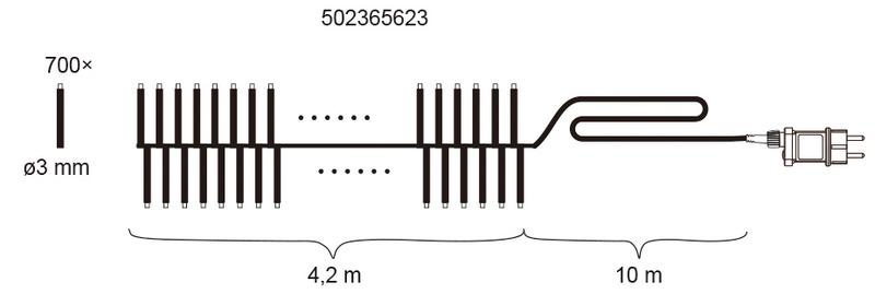 Valosarja Cello Cluster kirkas 700 lediä