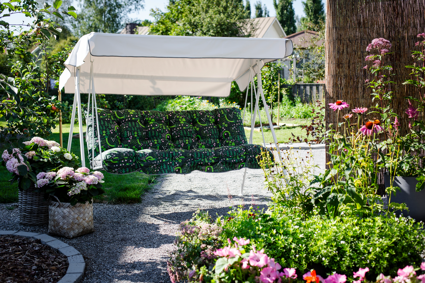 Keinu Varax Riviera 3-istuttava vihreä metsä