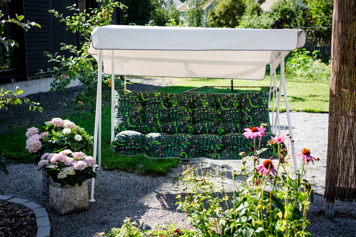 Keinu Varax Riviera 3-istuttava vihreä metsä