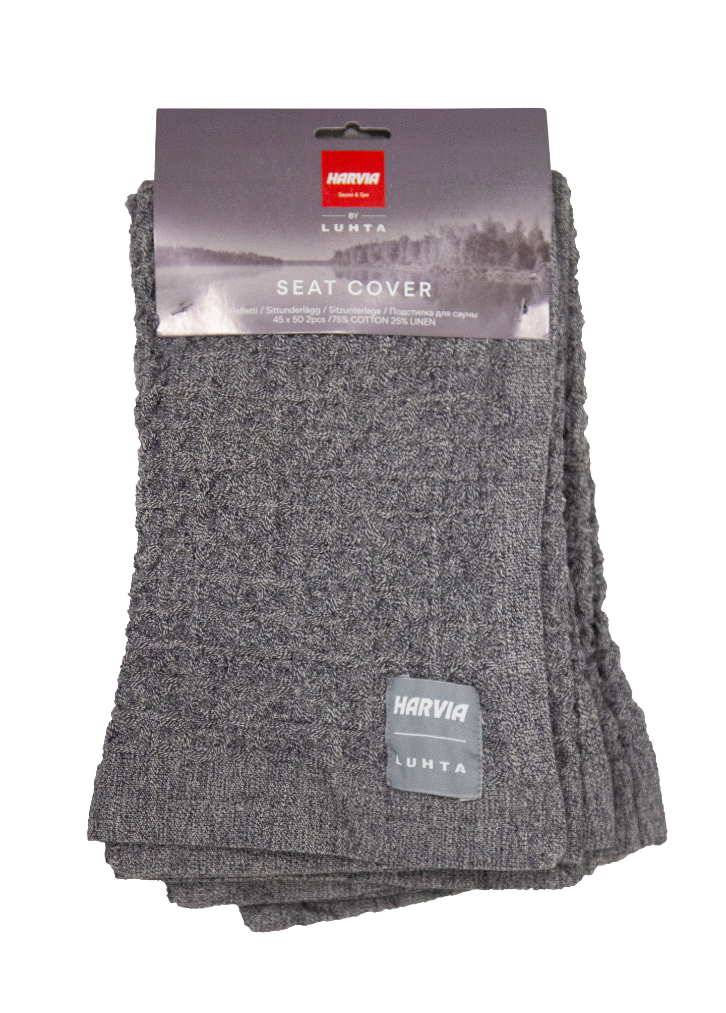 Laudeliina Harvia 45x50 setti harmaa sis. 2kpl