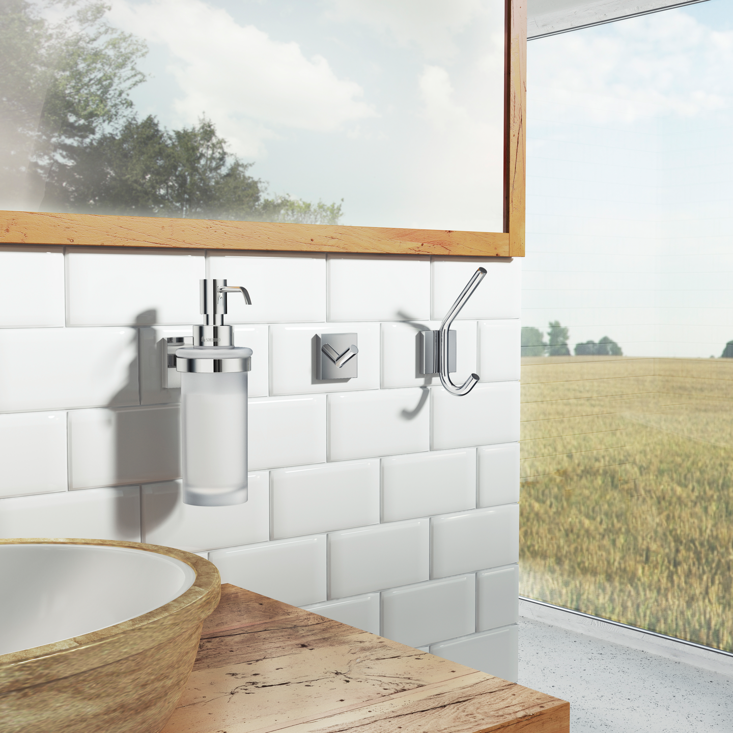 Saippua-annostelija Smedbo House RK369 kiiltävä kromi