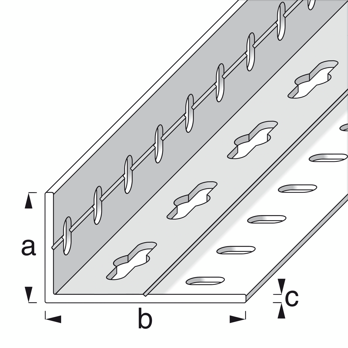 Kulmalista Alfer reiällinen 23,5x43,5x1,5mm alumiini 1m