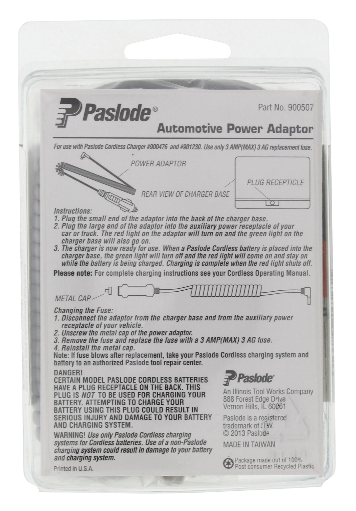 Autolatausadapteri Paslode/Spit 12 V