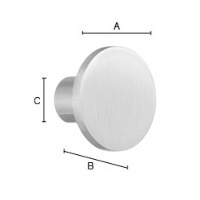 Nuppivedin Beslagsboden B496 28mm harjattu kromi