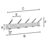 Hattukoukkulista Beslagsboden BX1074 alumiini,valkoinen
