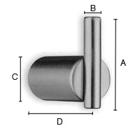 Koukku Beslagsboden 30mm BK073 kromattu