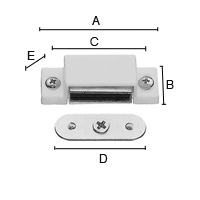 Magneettilukko Beslagsboden B301 valkoinen