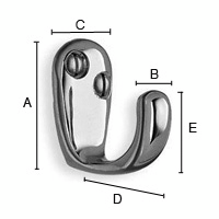 Koukku Beslagsboden 38mm BX245 valkoinen