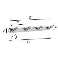 Koukkulista Beslagsboden B1064 harjattu ruostumaton teräs