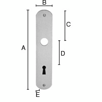 Avainkilpi Beslagsboden B894KM mattakromi
