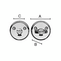 Wc-vääntönuppi Beslagsboden B210K kiiltävä kromi