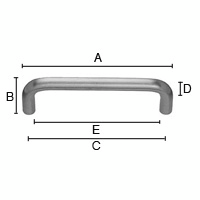Kalustevedin Beslagsboden B265 96mm harjattu kromi