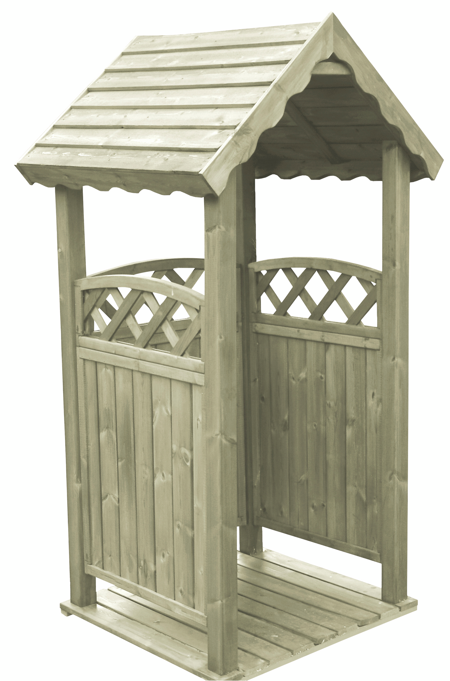 Jätekatos Tammiston Puu Lux lattia ja katto kestopuu vihreä