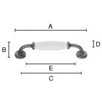 Kalustevedin Beslagsboden BA6291 128mm antiikkimessinki