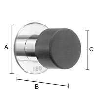 Ovenpysäytin Beslagsboden 45mm BK147 kiiltävä ruostumaton teräs