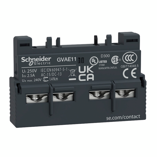 Apukosketin Schneider Electric Tesys GVAE11 1S+1A