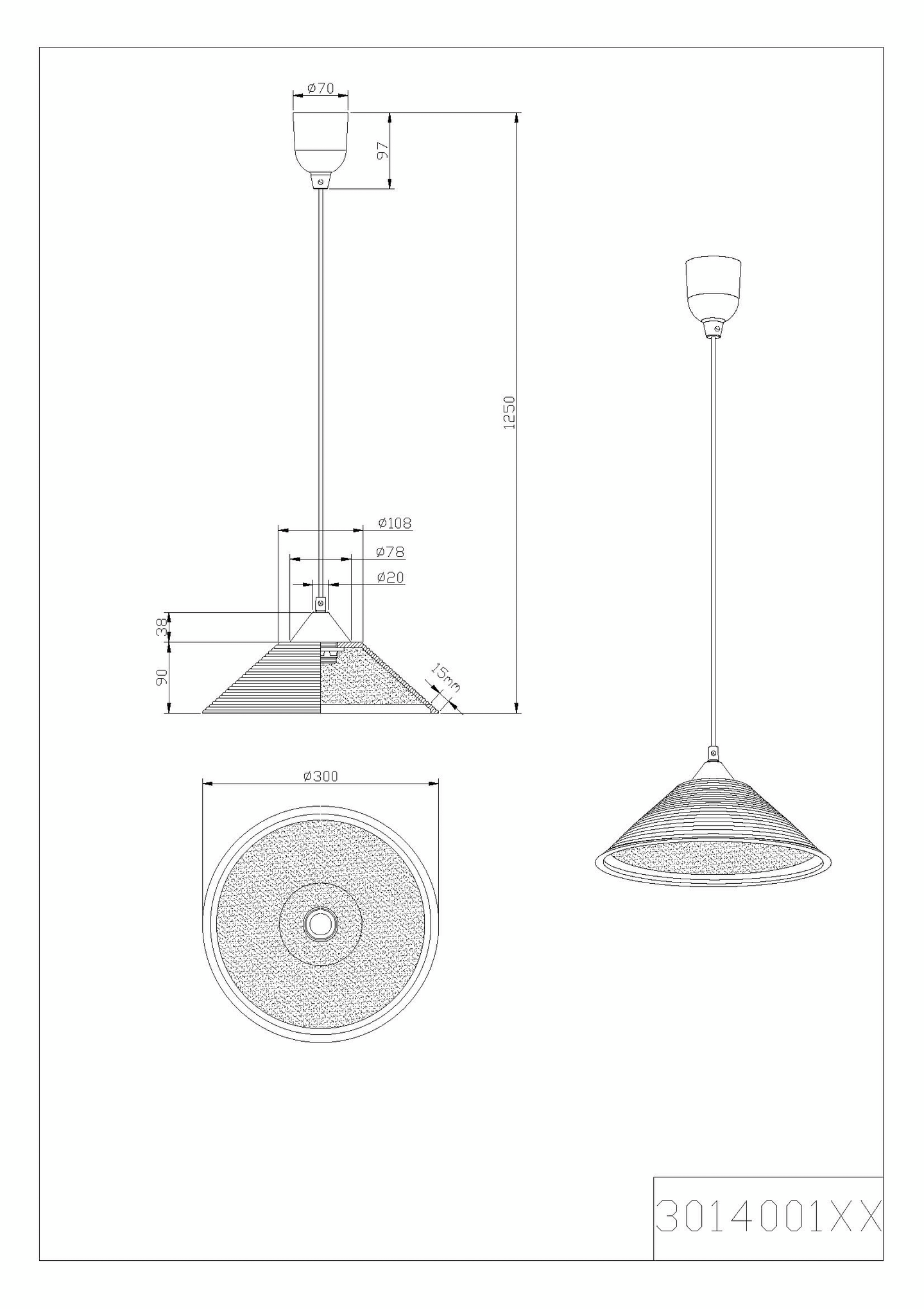 Riippuvalaisin TRIO Diego E27 valkoinen