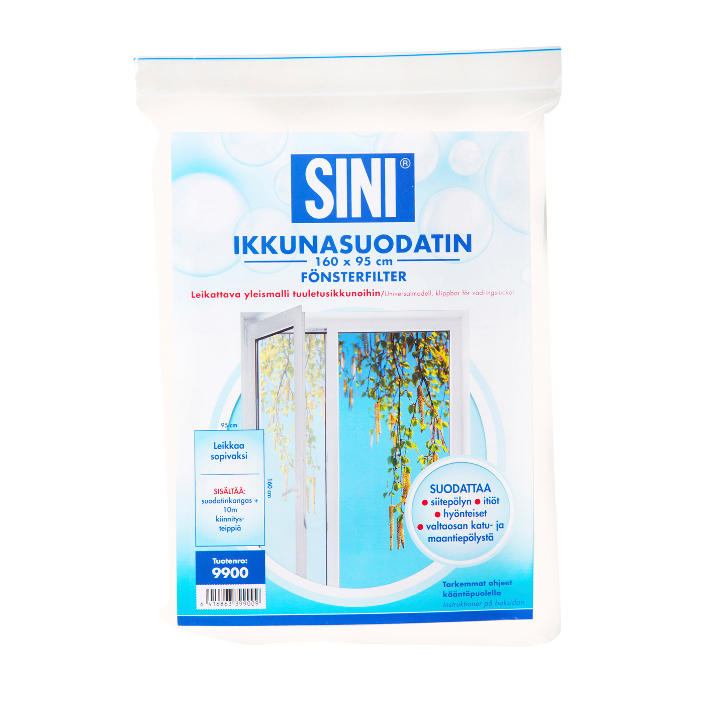 Ikkunasuodatin SINI S9900 160x95cm