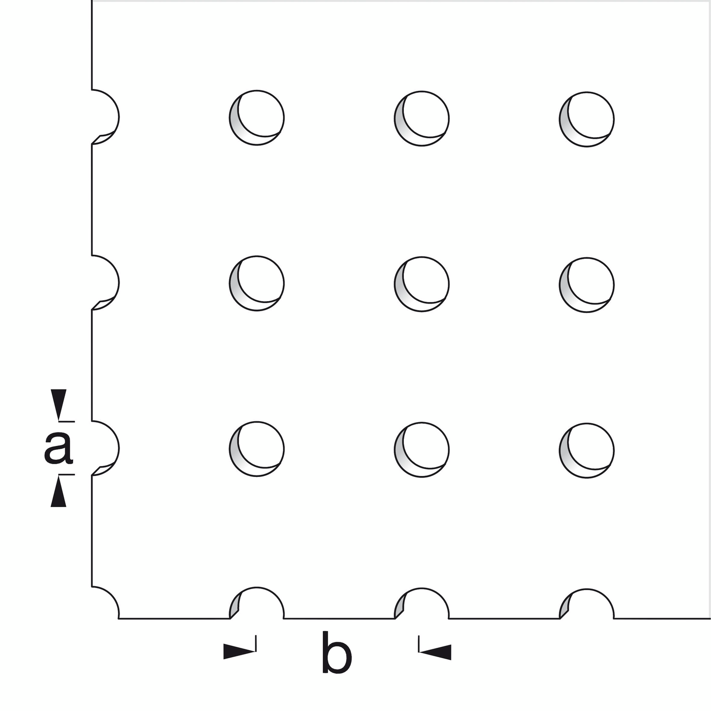 Pyöröreikälevy Alfer 250x500x1,5mm alumiini