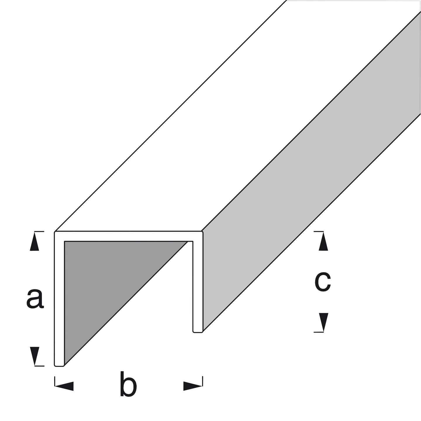Kahvalista Alfer 20x22x15x1,5mm hopeaeloksoitu alumiini 2m
