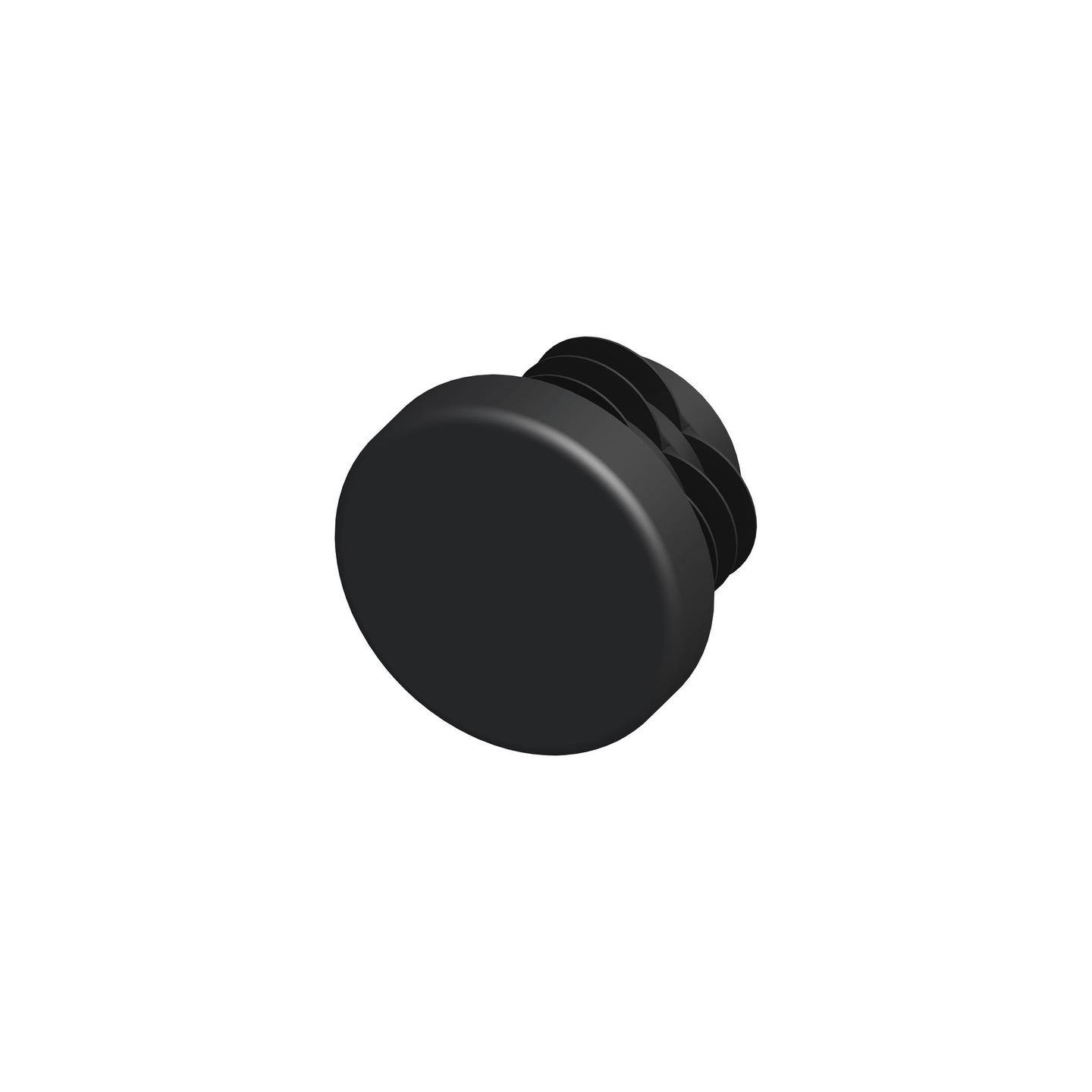 Pyöreä tulppa Alfer 23,5mm musta PE 2kpl