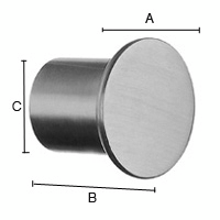 Nuppivedin Beslagsboden B497 25mm harjattu rst