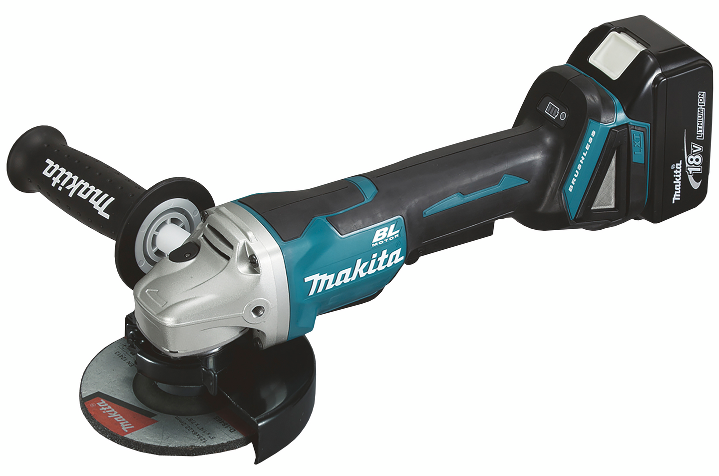 Kulmahiomakone Makita DGA508RTJ jarrulla 2x5,0Ah