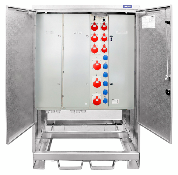 Työmaan pääkeskus Vohek TPK 400C22 400A IP44 Fe/Al