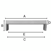 Kalustevedin Beslagsboden BV617 96mm kiiltävä messinki