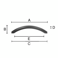 Kalustevedin Beslagsboden BB628 96mm musta alumiini