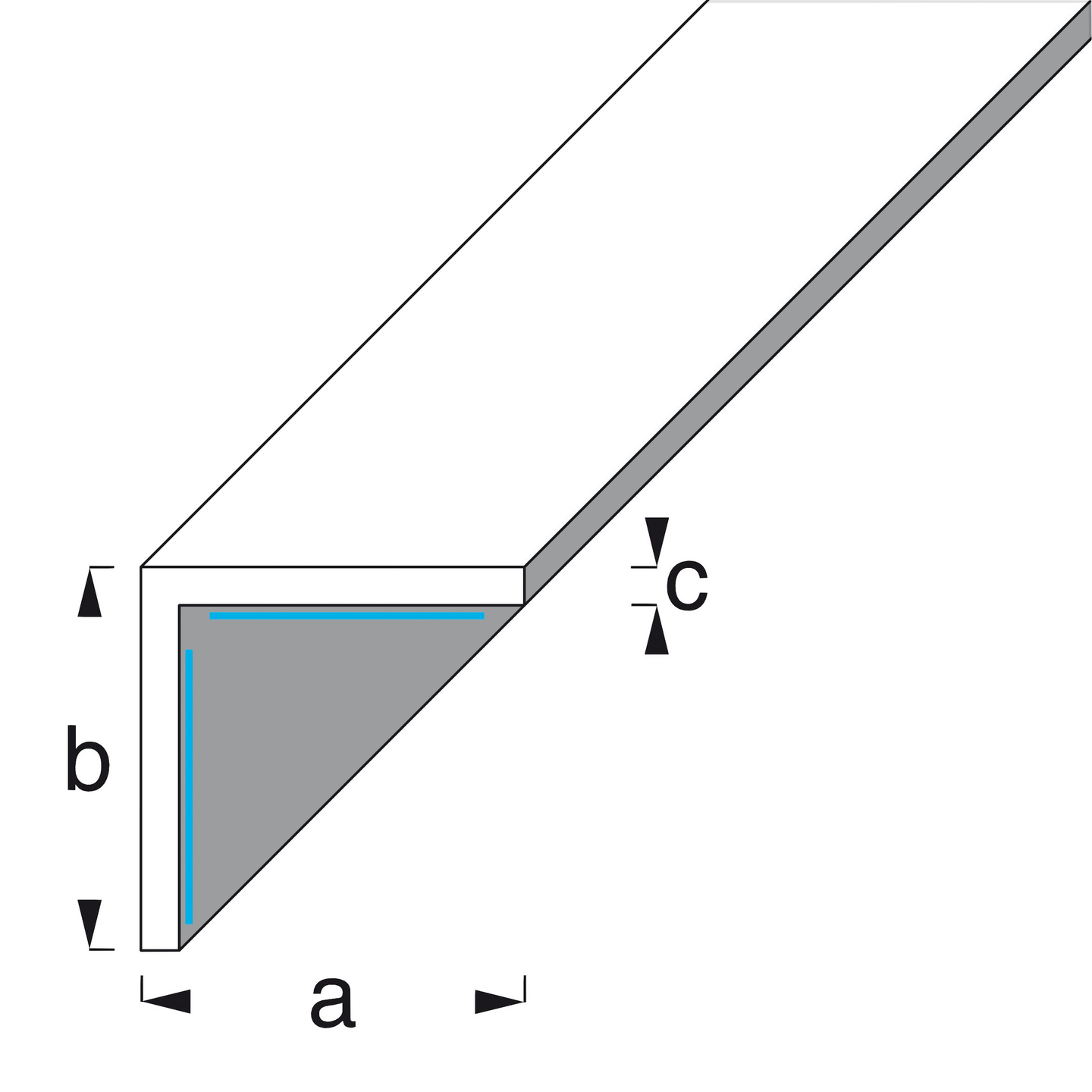 Kulmalista Alfer 10x10x1mm valkoinen PVC 1m