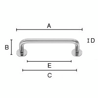 Kalustevedin Beslagsboden BC627 96mm kiiltävä kupari