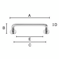 Kalustevedin Beslagsboden BK627 96mm kiillotettu kromi