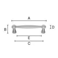 Kalustevedin Beslagsboden BG630 96mm tinattu