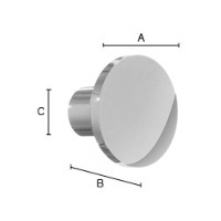 Nuppivedin Beslagsboden BV496 28mm kiiltävä messinki