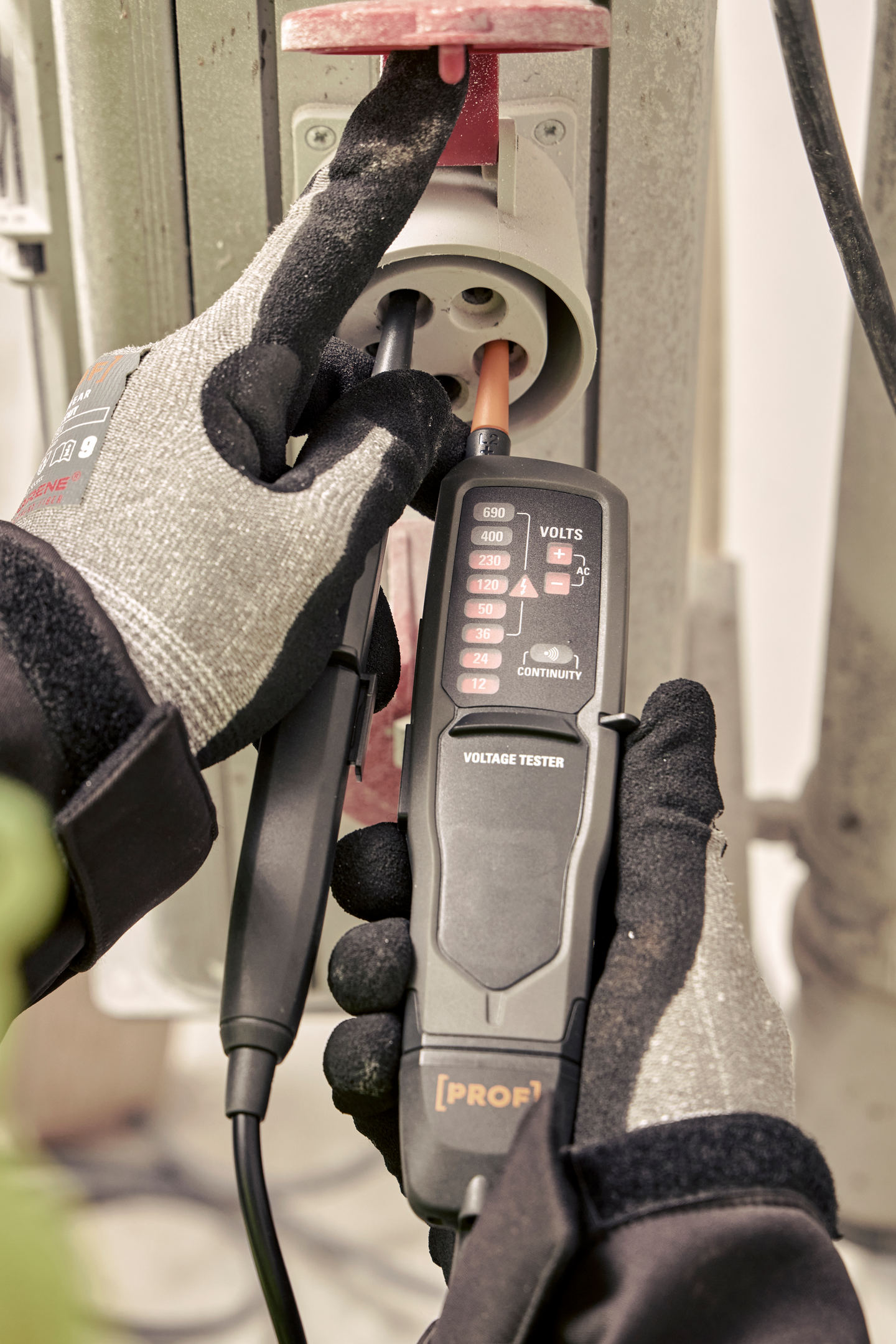 Jännitetesteri PROF 12 V - 690 V DT-9230