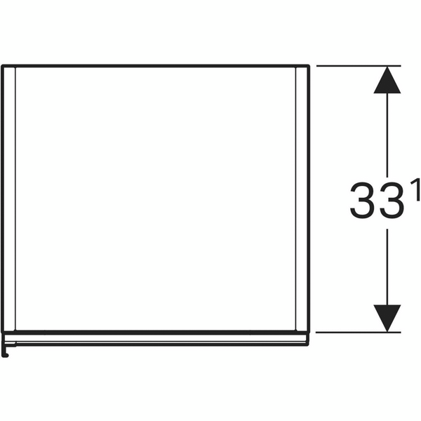 Korkea kaappi Geberit Acanto L38 K173 S36cm musta
