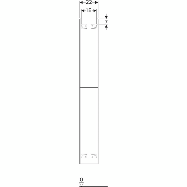 Korkea kaappi Geberit Acanto L22 K173 S47,6cm laava
