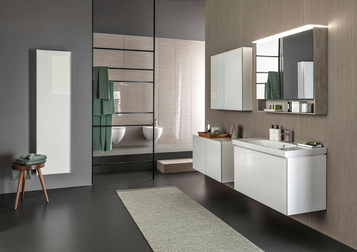 Seinäkaappi Geberit Acanto L45 K82 S17,4cm valkoinen