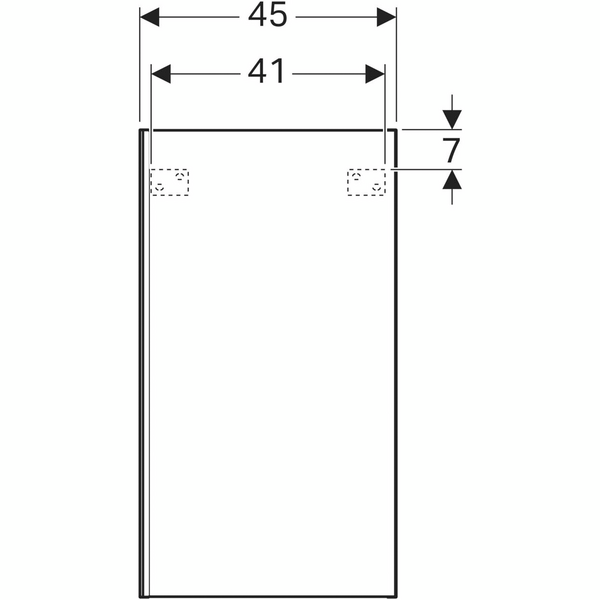 Seinäkaappi Geberit Acanto L45 K82 S17,4cm musta