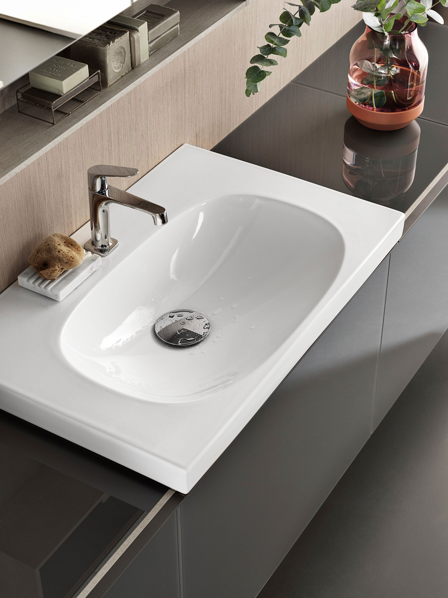 Sivukaappi Geberit Acanto L45 K52 S47,6cm laava