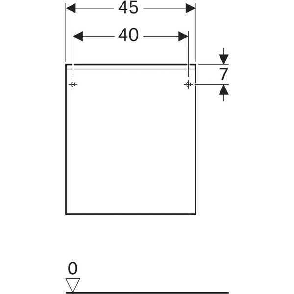 Sivukaappi Geberit Acanto L45 K52 S47,6cm laava